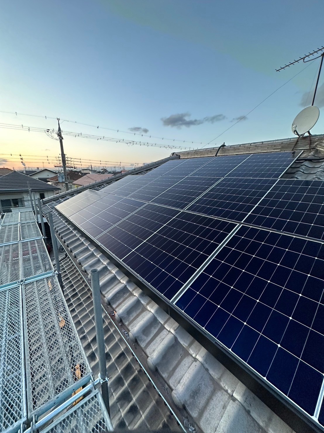 H様　太陽光発電設置工事
