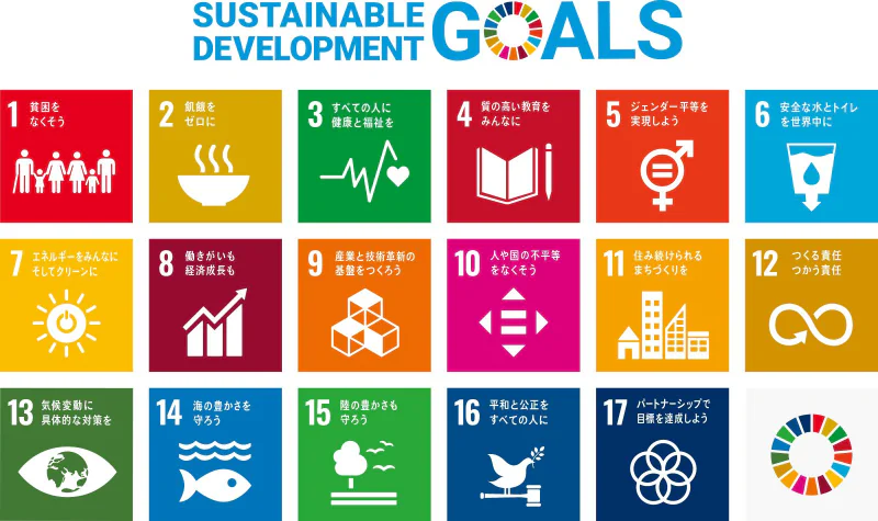 SDGs（持続可能な開発目標）17の目標一覧